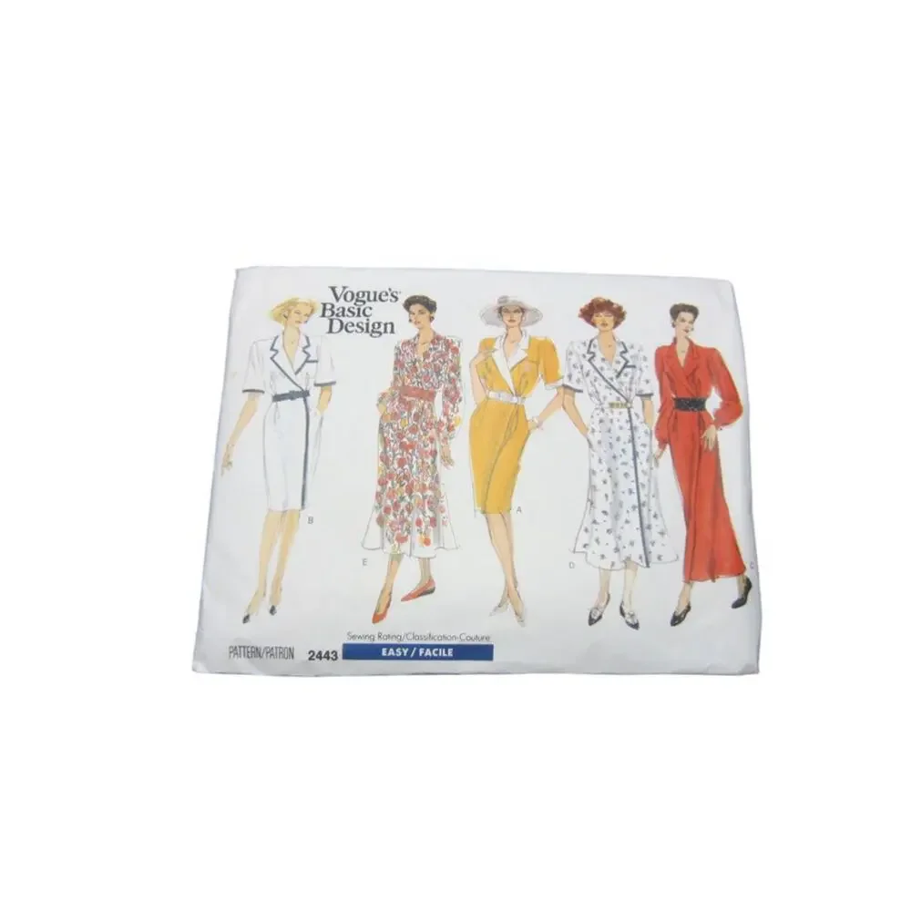 Vintage Vogue Sewing Pattern 2443 Misses' Dress Size 24